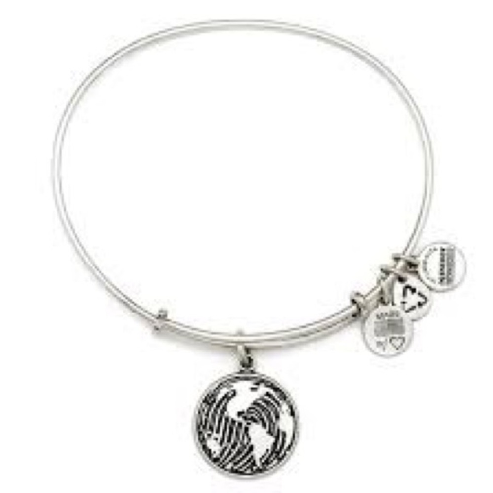 Alex and ani world fingerprint bracelet